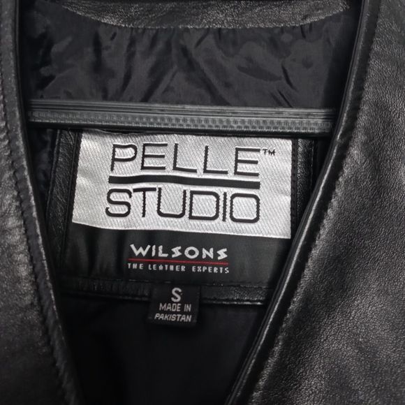 Wilsons leather black vest size small - Picture 4 of 6
